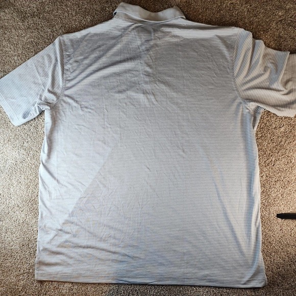 Callaway Opti Dri Polo Shirt Size XXL White Striped Men's Short Sleeve Golf Polo - Picture 5 of 5